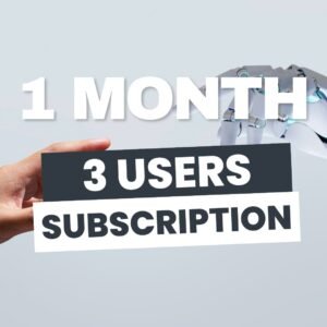 1 Months premium package / 3 User