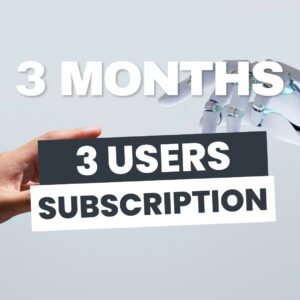 3 Months premium package / 3 user